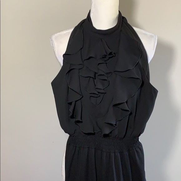 Leith Ruffle Front Jumpsuit-Black - Picture 3 of 8